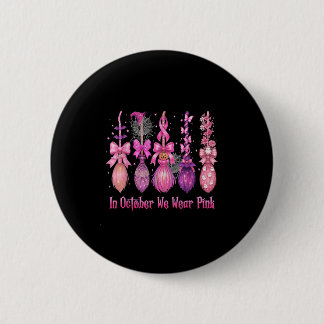 Im Oktober tragen wir rosa Rosa Rotzunge Halloween Button