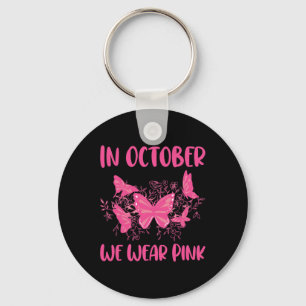 Im Oktober tragen wir rosa Schmetterlingskosten Schlüsselanhänger