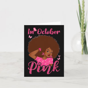 Im Oktober tragen wir rosa schwarze Frauen Brustkr Karte