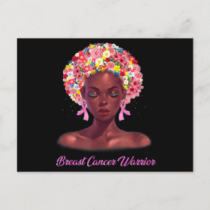 Im Oktober tragen wir rosa schwarze Frauen Brustkr Postkarte