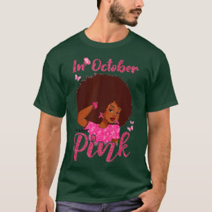 Im Oktober tragen wir rosa schwarze Frauen Brustkr T-Shirt