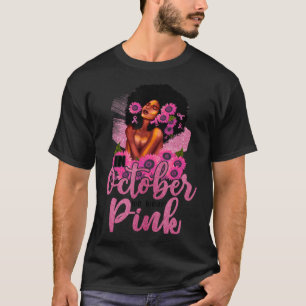 Im Oktober tragen wir rosa schwarze Frauen Brustkr T-Shirt