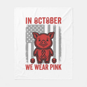 Im Oktober tragen wir rosa Schwein-Bewusstseins-De Fleecedecke