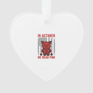Im Oktober tragen wir rosa Schwein-Bewusstseins-De Ornament