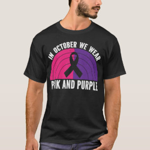 Im Oktober tragen wir rosa und Lila Oktober Awaren T-Shirt