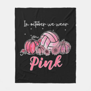 Im Oktober tragen wir rosa Volleyball Brustkrebs A Fleecedecke
