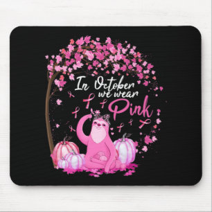 Im Oktober tragen wir rosafarbenen Ribbon-Brustkre Mousepad