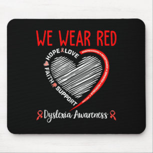 Im Oktober tragen wir Rot Legasthenie-Bewusstseins Mousepad