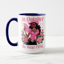 im Oktober Wir tragen pink Cowgirl Awareness Art