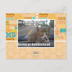 Im on ur dash postkarte