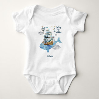 Im Ozean leuchtend geboren Anpassbar Baby Strampler