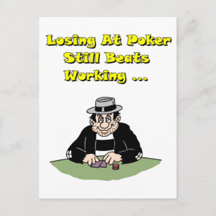 Im Poker verlieren Postkarte