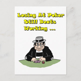 Im Poker verlieren Postkarte