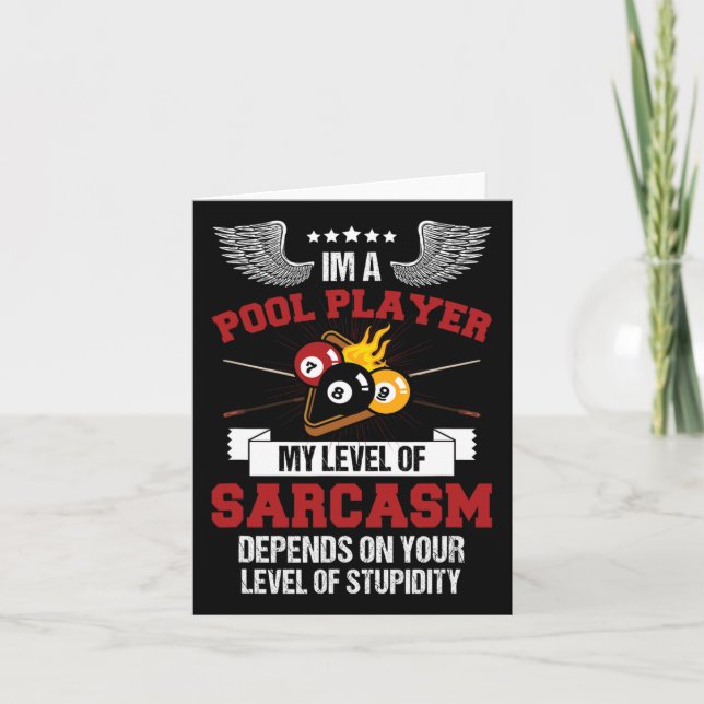 Im Pool Player Funny Sarcasm Billiard und Snooke Karte (Vorderseite)