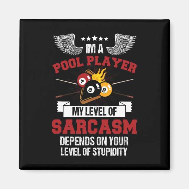 Im Pool Player Funny Sarcasm Billiard und Snooke Magnet (Vorne)