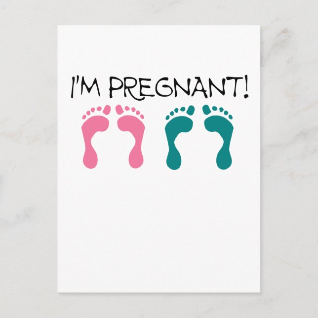 IM PREGNANT.png Ankündigungspostkarte (Vorderseite)