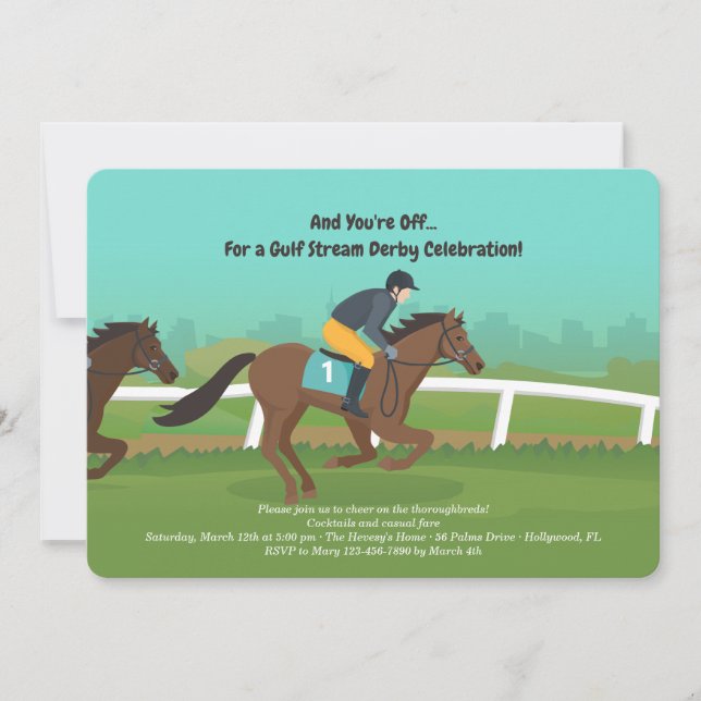 Im Race Derby Einladung (Vorderseite)