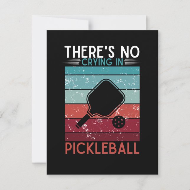 Im Rack der Retro-Paddels im Pickleball gibt es ke Dankeskarte (Vorderseite)