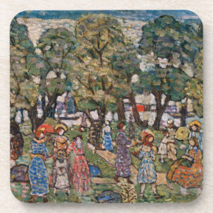 Im Rahmen der Bäume von Maurice Prendergast, Fine Getränkeuntersetzer