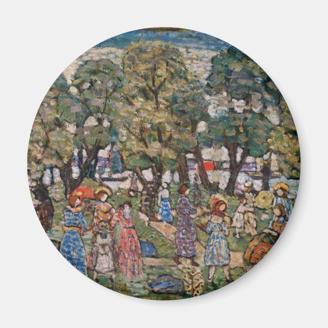 Im Rahmen der Bäume von Maurice Prendergast, Fine  Magnet (Vorne)