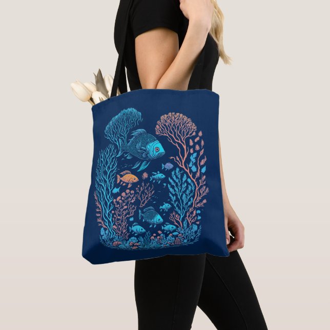 Im Rahmen der Kunst des Korallenriffs Tasche (Von Nahem)