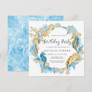 Im Rahmen der Sea Blue Gold Geburtstagsparty Einla Einladung