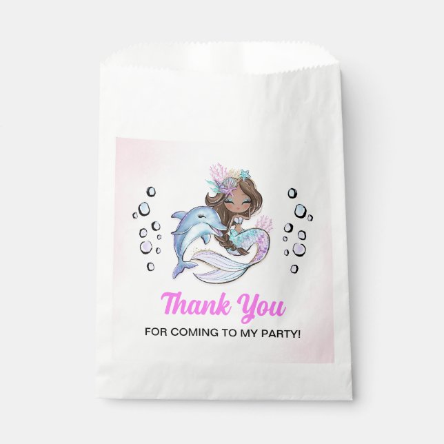 Im Rahmen des Sea Mermaid Themed Paper Bevorzugung Geschenktütchen (Vorderseite)