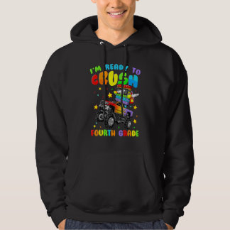 I'm Ready To Crush Fourth Grade Monster Truck Back Hoodie
