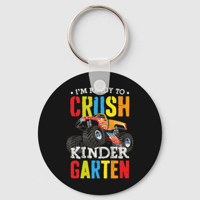 Im Ready To Crush Kindergarten Monster Truck Ck To Schlüsselanhänger (Vorderseite)