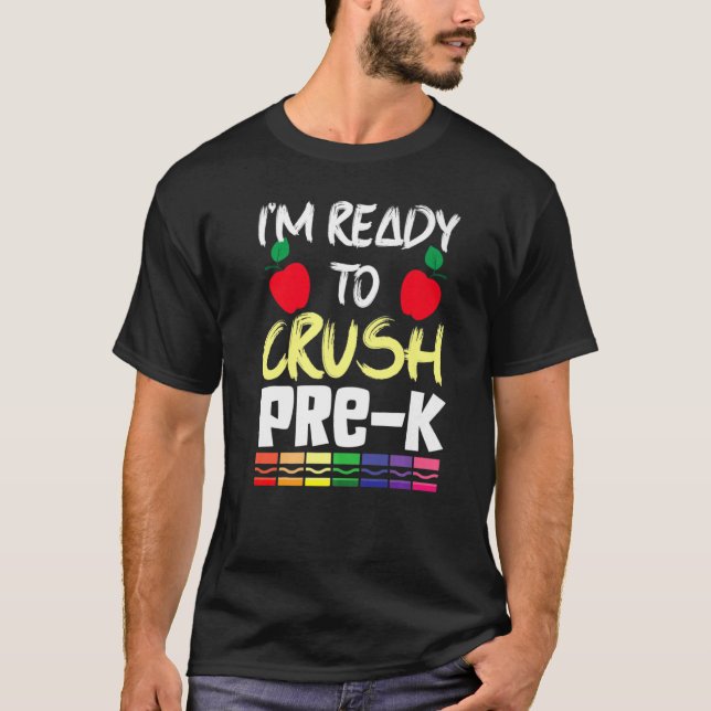 I'm Ready To Crush Pre K Two Apple Math Science   T-Shirt (Vorderseite)