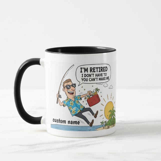 I'm Retired I Don't Want To Mug - Retirement Jokes (Gauche)