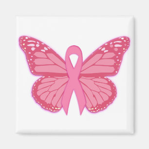 Im rosa Schmetterling Magnet
