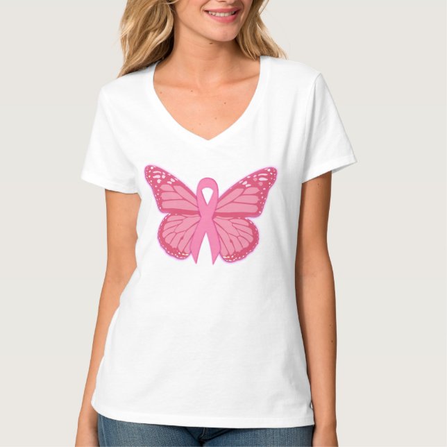 Im rosa Schmetterling T-Shirt (Vorderseite)