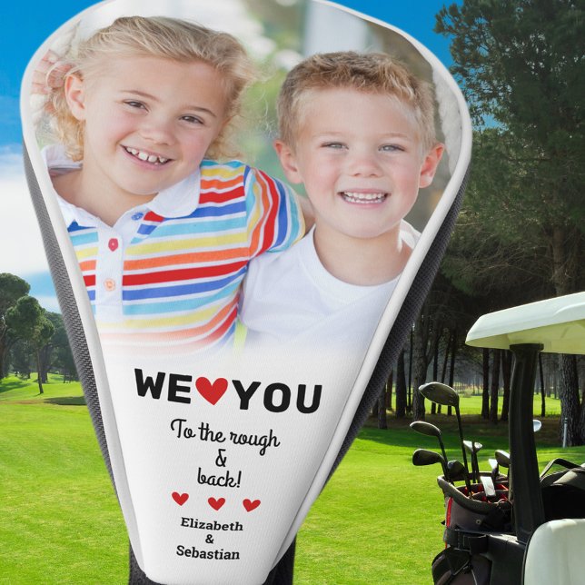 Im "Rough & Back Custom Foto" werden Ihre Namen Li Golf Headcover (To The Rough & Back Custom Photo We Love You Names Golf Head Cover)