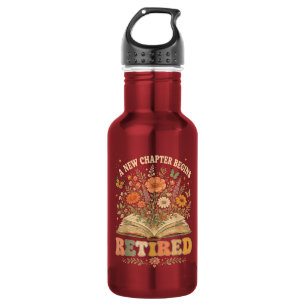 Im Ruhestand Ein Neues Kapitel Beginnt Retro Flora Edelstahlflasche