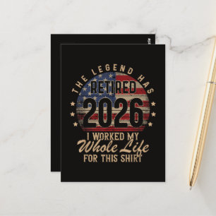 Im Ruhestand Ich habe mein ganzes Leben dafür gear Postkarte