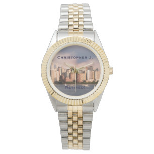 im Ruhestand! Manhattan NYC, Name, Auswahl von Str Armbanduhr