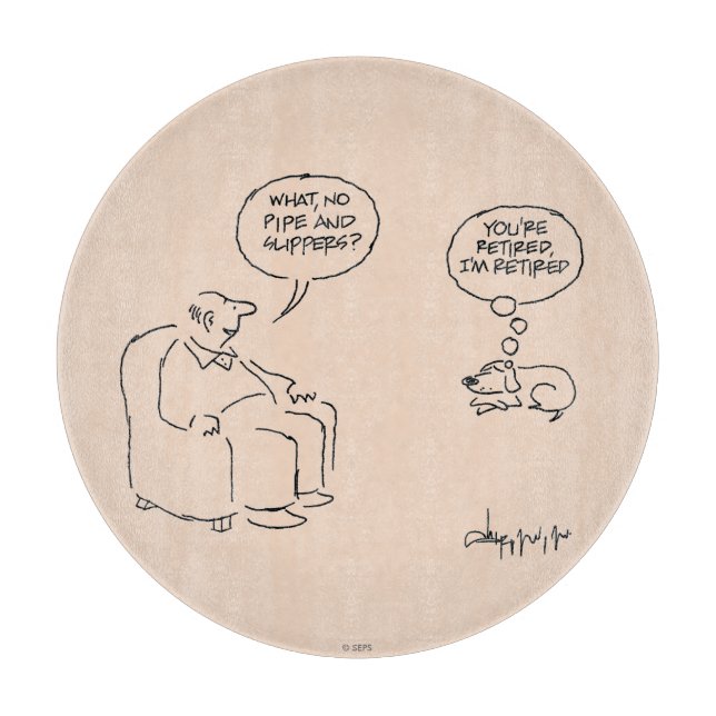 im Ruhestand Schneidebrett (Vorderseite)