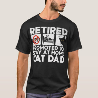 Im Ruhestand Zum Stay-At-Home Lustiger Katzenpapa T-Shirt