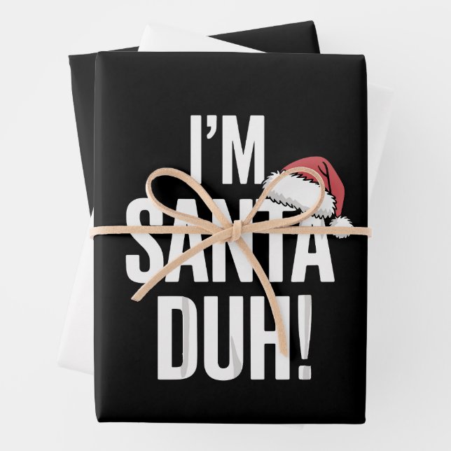 I'm Santa Duh Funny Christmas Gift Idea Geschenkpapier Set (Beispiel)