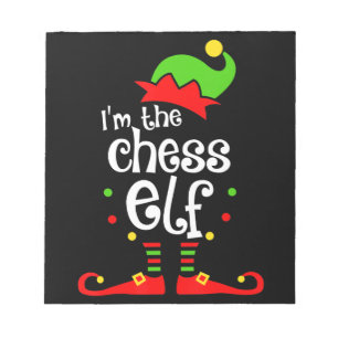 im Schach Elf Weihnachten Familienfreund Weihnacht Notizblock