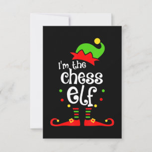 im Schach Elf Weihnachten Familienfreund Weihnacht RSVP Karte