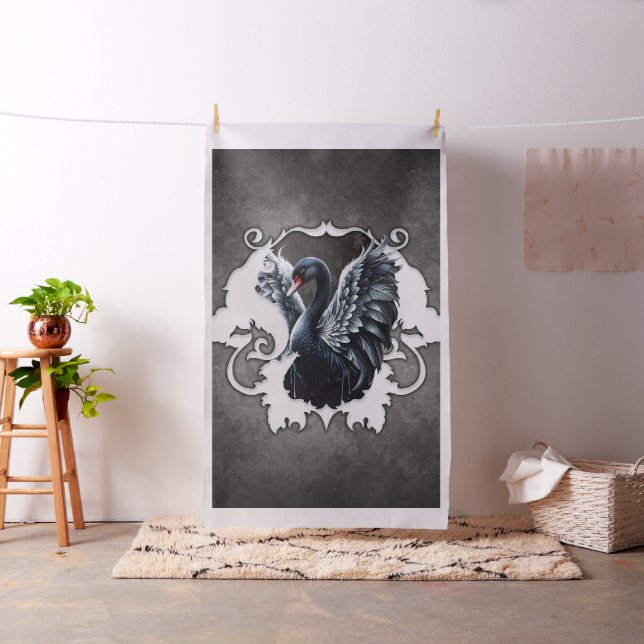 Im Schatten der Eleganz: Ein schwarzer Schwan. Stoff (Beispiel)