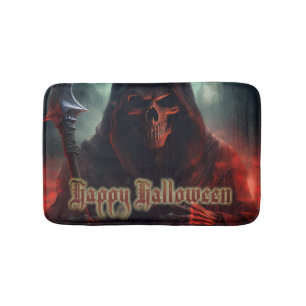 Im Schatten des grimmigen Sensenmanns - Halloween Badematte