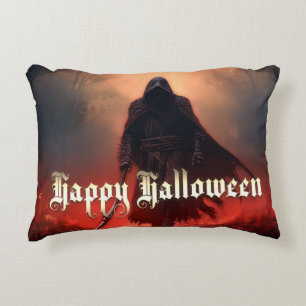Im Schatten des grimmigen Sensenmanns - Halloween Dekokissen