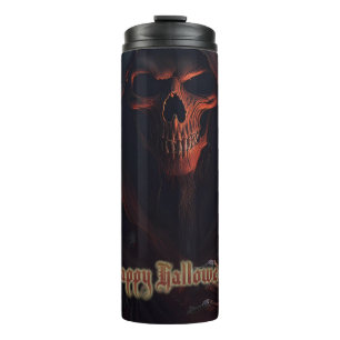 Im Schatten des grimmigen Sensenmanns - Halloween Thermosbecher