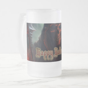 Im Schatten des Sensenmannes - Halloween Mattglas Bierglas