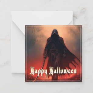 Im Schatten des Sensenmannes - Halloween Mitteilungskarte