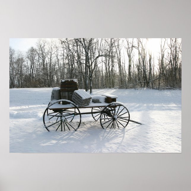 Im Schnee stecken Poster (Vorne)