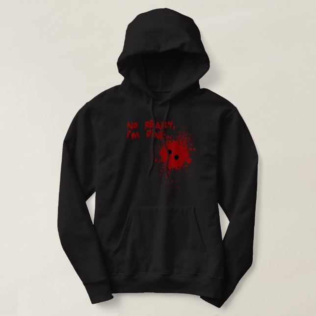 Im schönen Halloween Blood Spritzer Bloody Hallowe Hoodie (Design vorne)